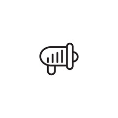 Help people megaphone icon outline vector. Ship lifeboat. Editable icon.