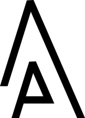 out line  icon vector illustration with AP initial logo. very suitable for use for personal brand names, fashion companies, and accounting financial. etc