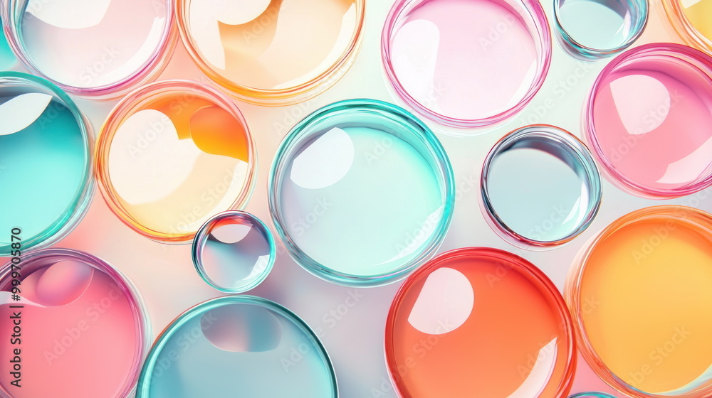 Poster abstract colorful circles background.