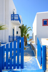 Cycladic style architecture on Ano Koufonisi Island. Small Cyclades, Greece