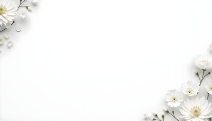 An Abstract White Floral Background 