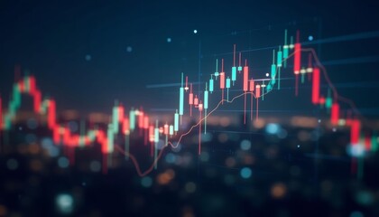 Naklejka premium Elevated financial data visualization