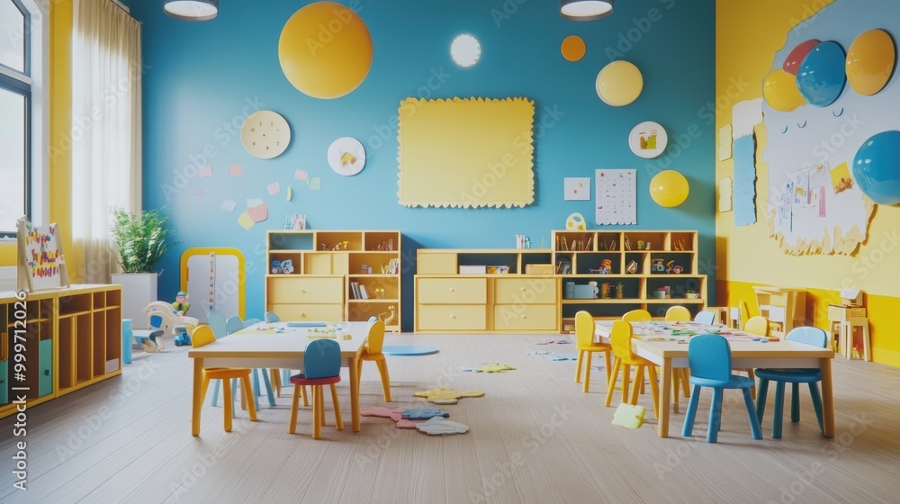 Canvas Prints colorful kindergarten room.