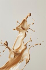 Fototapeta premium A close-up shot of a splash of liquid on a clean white surface, ready for use in various design projects