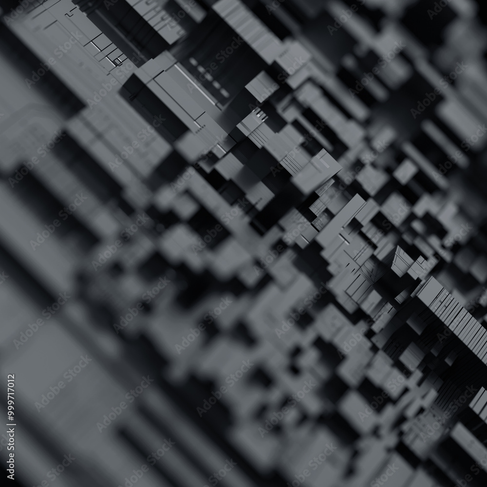 Poster 3d rendering abstract background, basic geometric polygon shapes element, dimensional and depth for 