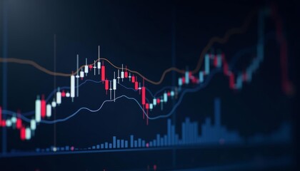 Obraz premium Dynamic financial market data visualization