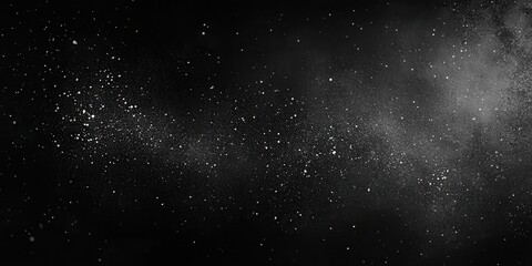 Obraz premium A stunning black and white depiction of a starry night sky filled with distant stars.