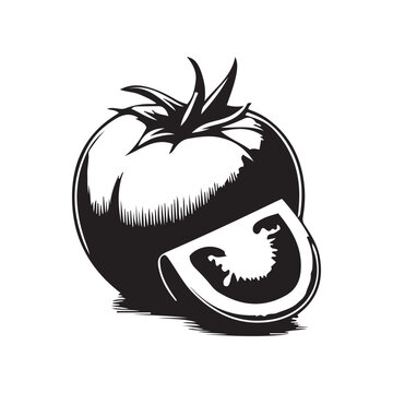 recommend clip art: tomato silhouette vector illustration ,tomato black silhouette vector illustration design 