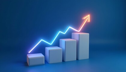  Growth and success symbolized by a vibrant upward trend