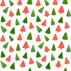 christmas tree seamless pattern