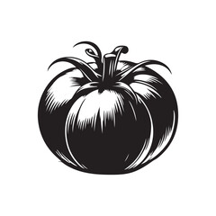 tomato silhouette vector illustration ,tomato black silhouette vector illustration design 