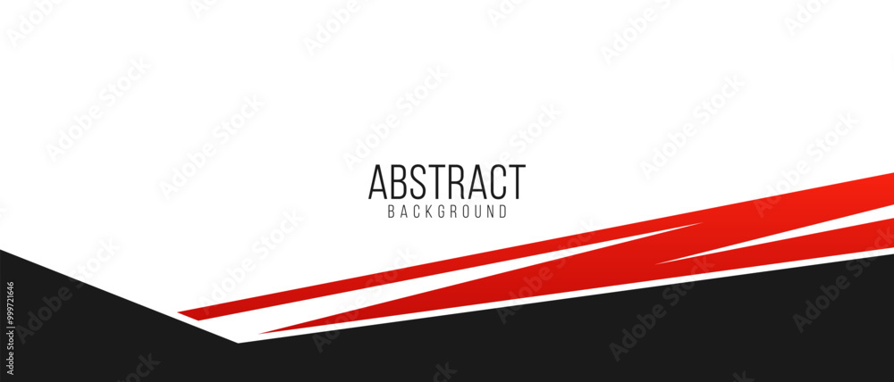Wall mural abstract red and black background with geometric shape and white text for modern designs.