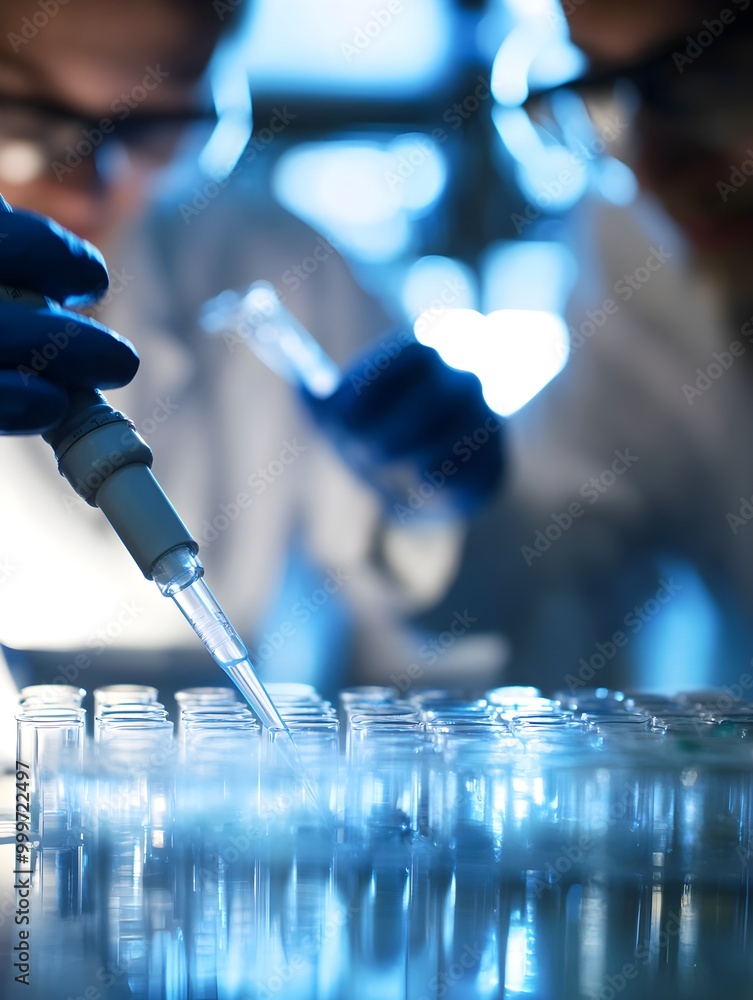 Poster Scientists Conducting Experiments in Laboratory Setting