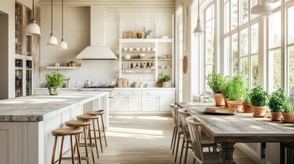 An open-plan kitchen with clean lines and an airy feel