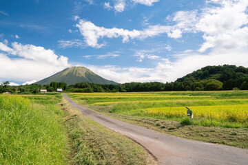 大山と棚田