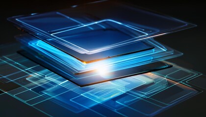 Transparent layers with glowing edges