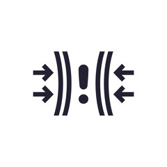 high pressure icon on white