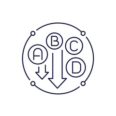 Vitamin deficiency line icon on white