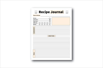 Recipe Journal KDP Interior Design