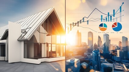 Naklejka premium real estate properties involving taxes profits and home purchases. Concept Real Estate Auctions