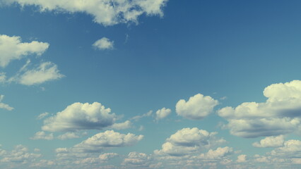 White Clouds Floating In Sky. Cloudscape Nature Background. Beauty. Cloudy Landscape.