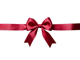 Fototapeta premium red bow isolated on transparent background 