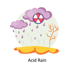 Acid Rain concept style illustration. EPS 10 File