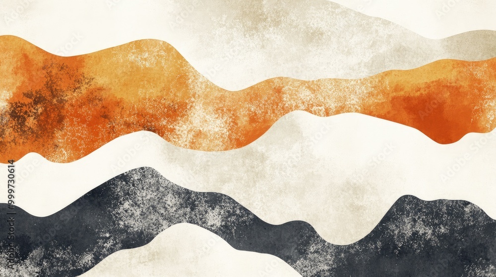 Aufkleber abstract wavy patterns in earthy tones create a textured, artistic background.