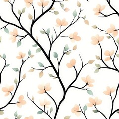 Elegant Floral Seamless Pattern on Soft Background