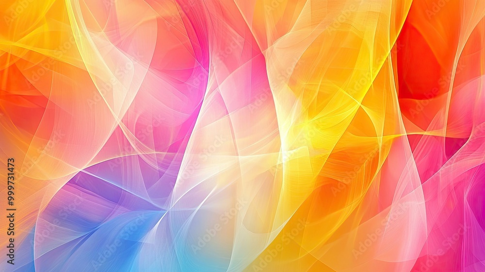 Poster a vibrant abstract design featuring flowing colors and smooth gradients.