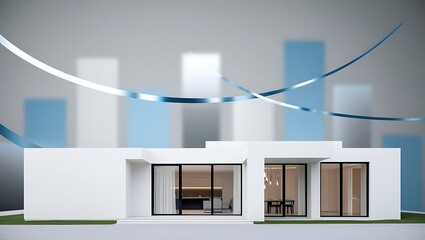 Real estate concept with house model. real estate investment and growth in the housing market.