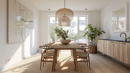 Fototapeta premium Modern Dining Room with Natural Light