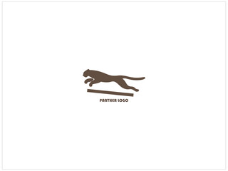 Panther logo design vector illustration isolated template, icon ,  panther with  circle, cute panther face.