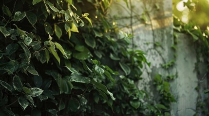 A fire hydrant sits beside a wall covered in lush green vines, making for a unique and natural setting