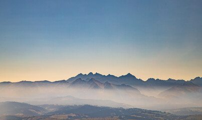 Fototapeta premium sunrise in the tatry mountains