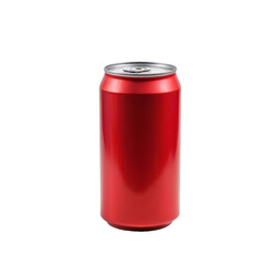 Red Blank Can, Blank Soda, isolated, transparent background, no background. PNG.
