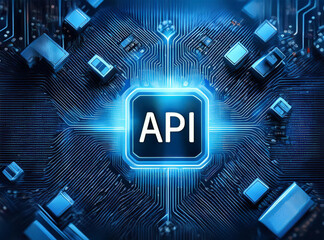 Digital Technology Background Highlighting the API Acronym (Application Programming Interface)
