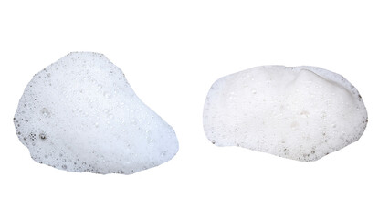 two white soap bubbles, isolated