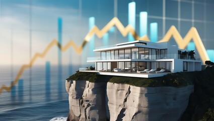 Obraz premium house model in the office. Engineering and real estate concept.