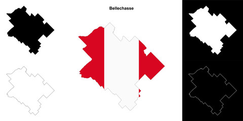 Bellechasse (Quebec) outline map set