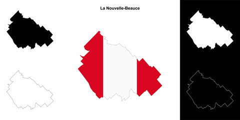 La Nouvelle-Beauce (Quebec) outline map set