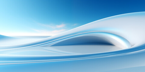 Obraz premium Abstract blue abstract space scene