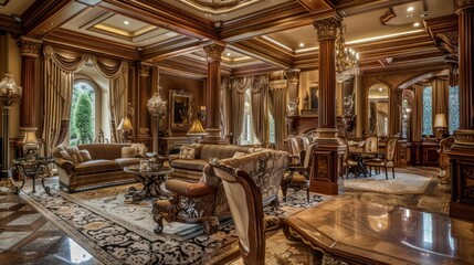 Fototapeta premium Luxurious Living Room Interior Design