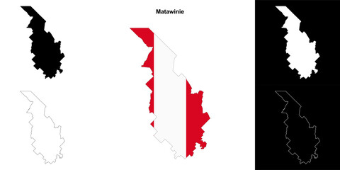 Matawinie (Quebec) outline map set