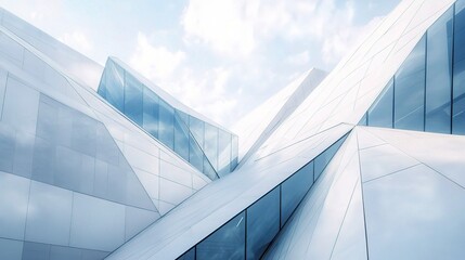 Obraz premium Modern Architectural Design with Glass and Light