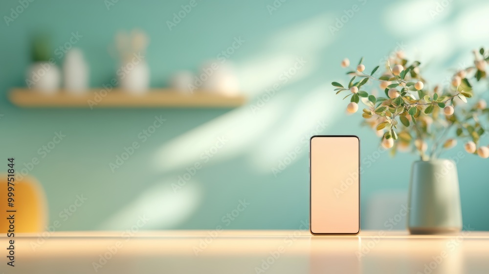Aufkleber a smartphone controlling a range of home appliances, demonstrating the seamless integration of ai in