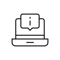 Information center outline icons, minimalist vector illustration ,simple transparent graphic element .Isolated on white background