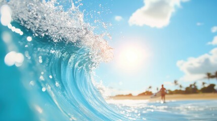 A surfer riding a wave with a big smile on their face.