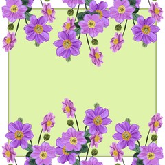 spring flowers background flower, floral, pink, flowers, spring, design, vector, illustration, nature, card, summer, pattern, frame, purple, blossom, beauty