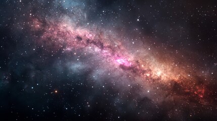 Fototapeta premium Celestial Serenity, an enchanting cosmic vista filled with vibrant galaxies and ethereal light, inviting reflection and connection with the universe's mysteries.